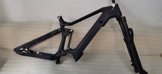 Customized MTB Full Suspension Carbon Bike Frame For 250W Bafang Mid Drive Motor 6