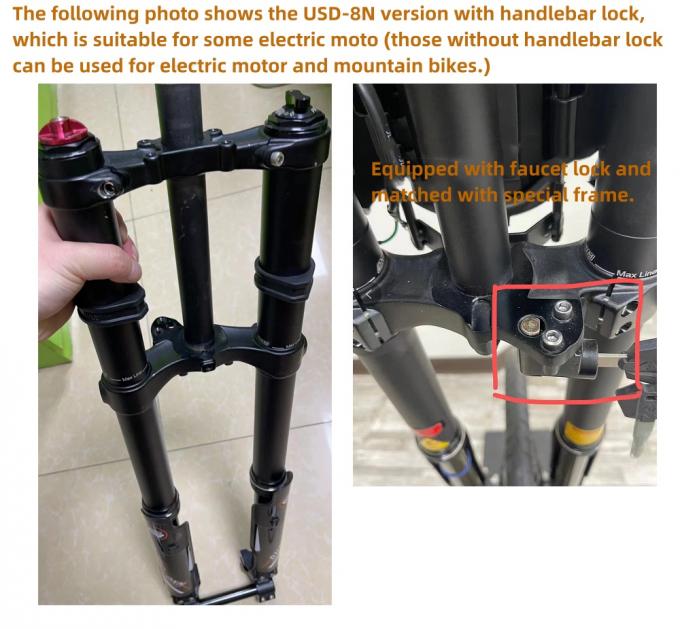 27.5/29er Dual-crown Inverted Downhill Suspension Fork for DH Mtb DNM USD-8N 8 inch travel 1