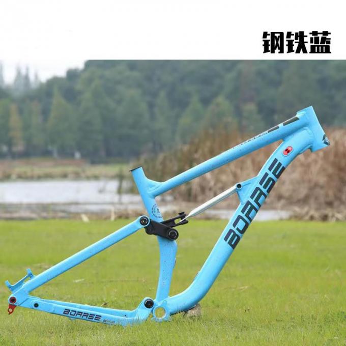 China Stock 27.5er Enduro Full Suspension Mountain Bike Frame Downhill Softtail MTB 5
